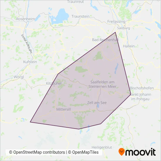 Österreichische Postbus AG - W (ZellS) coverage area map
