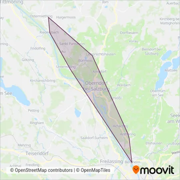 Salzburg AG (Salzburger Lokalbahn) - Bus coverage area map
