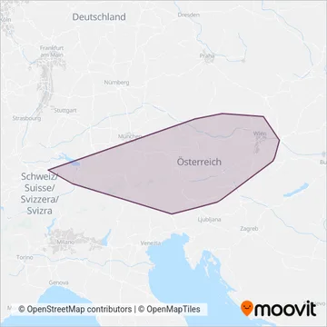 OEBB Personenverkehr AG Kundenservice (Bus) coverage area map