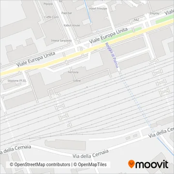 Trenitalia coverage area map