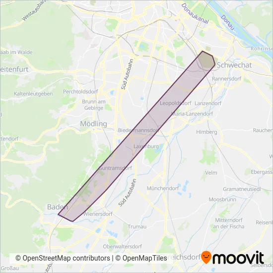 Wiener Lokalbahnen GmbH coverage area map