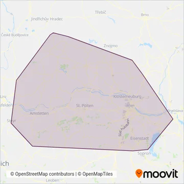 Österreichische Postbus AG coverage area map
