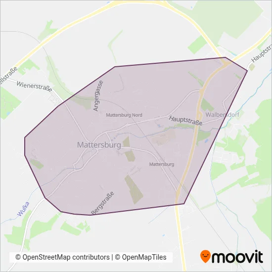 Stadtgemeinde Mattersburg coverage area map