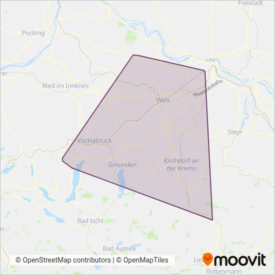 Stern & Hafferl VerkehrsgesmbH (Bus) coverage area map