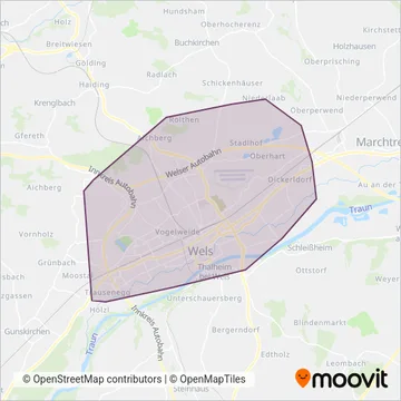 Wels Linien GmbH coverage area map