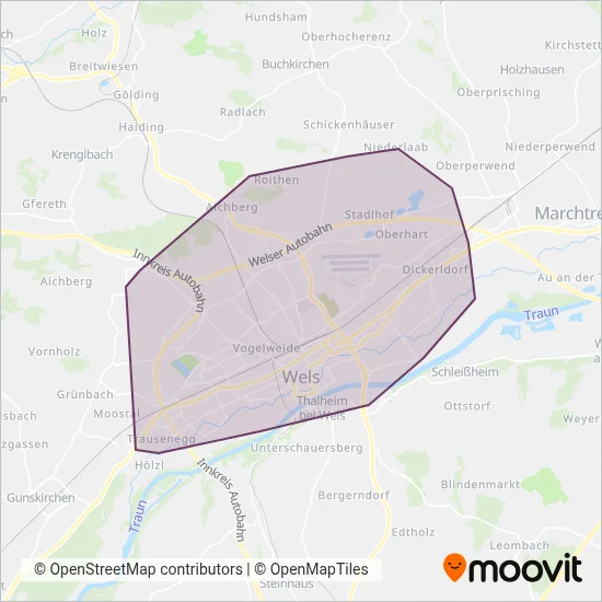 Wels Linien GmbH Verbundsgebiet