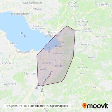 Landbus Unterland coverage area map