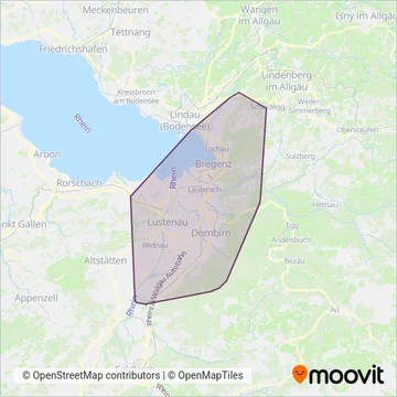 Landbus Unterland coverage area map