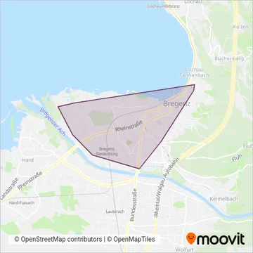 Stadtbus Bregenz coverage area map
