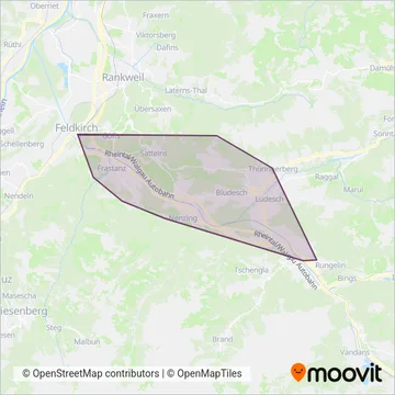 Landbus Walgau coverage area map
