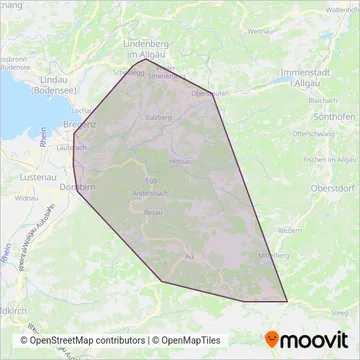 Landbus Bregenzerwald coverage area map