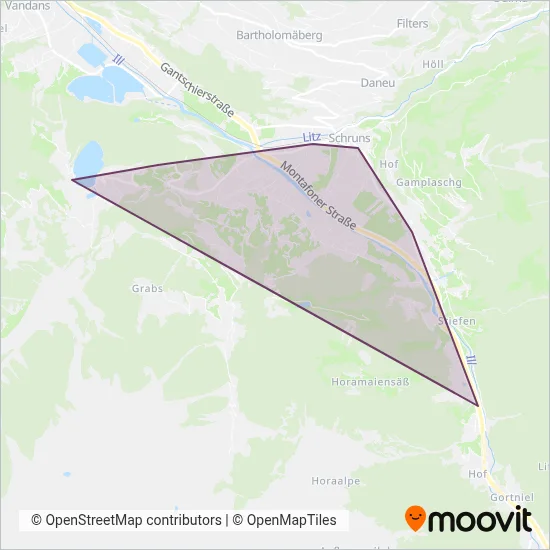 Ortsbus Schruns/Tschagguns coverage area map