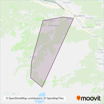 Landbus Vorarlberg coverage area map