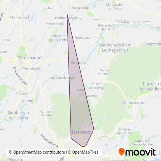 Partsch Verkehrsbetriebe GmbH coverage area map
