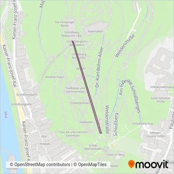 Graz Linien (Funicular) coverage area map