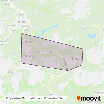 ARGE Tiroler Zugspitzbahn Tyroltours coverage area map