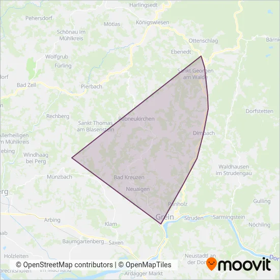 Bietergemeinschaft Baumgartner-Reisen GmbH & Naderer Bustouristik GmbH coverage area map