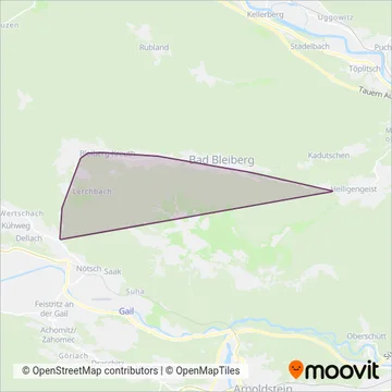 Kärnten Bus - 270 coverage area map