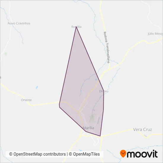 Grande Marília-MT coverage area map
