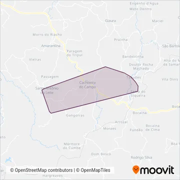 Transveloso - José Geraldo Veloso e Cia. Ltda. coverage area map