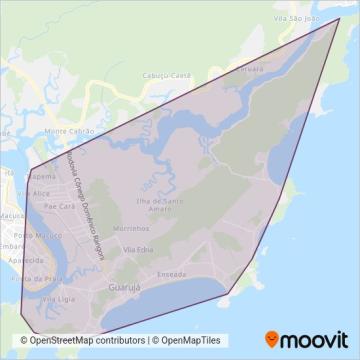 Mapa da área de cobertura da City +