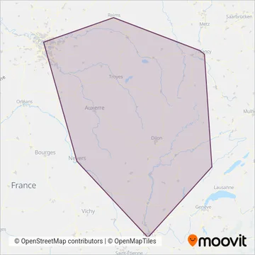 SNCF VOYAGEURS coverage area map