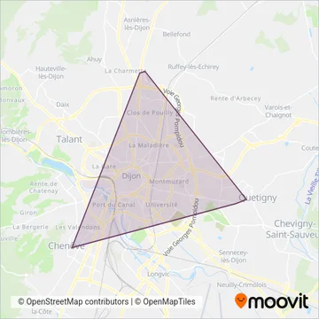 Divia coverage area map