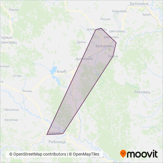 Vulović Transport mapa pokrivenosti