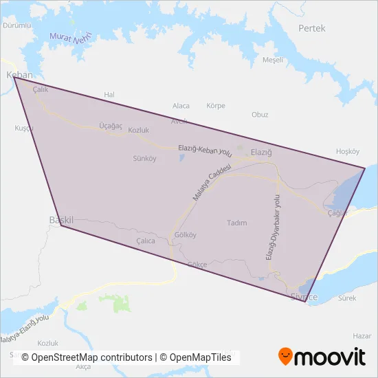 İLÇE-BELDE OTOBÜSLERİ kapsama alanı haritası