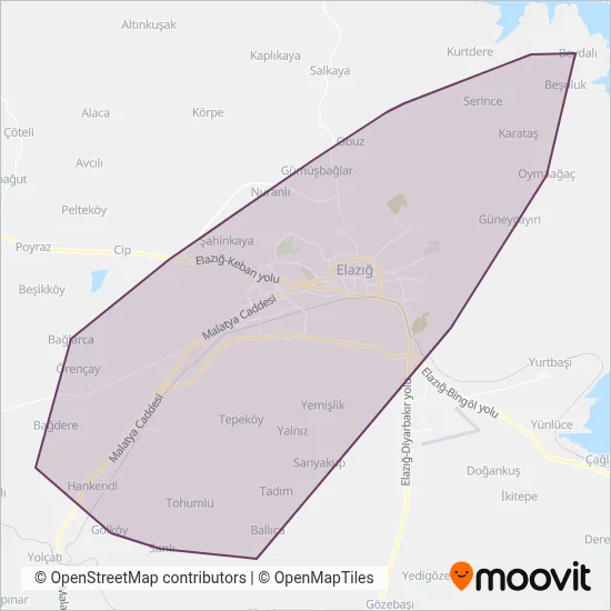 EBUAŞ kapsama alanı haritası