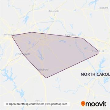 PART coverage area map