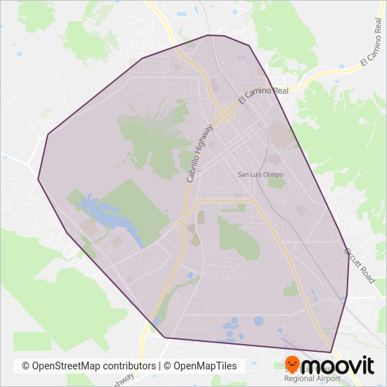 San Luis Obispo (SLO) Transit coverage area map