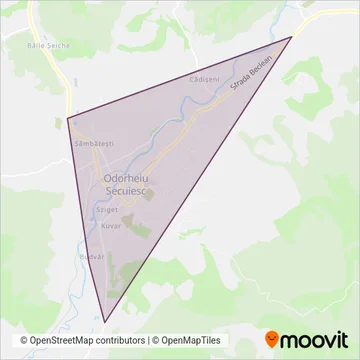 Odorheiu Secuiesc - Urbana coverage area map