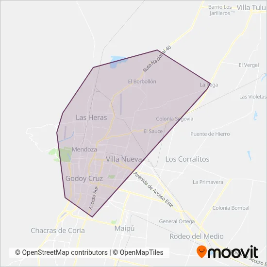Grupo 600 coverage area map