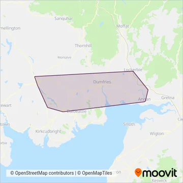 McCall's Coaches coverage area map