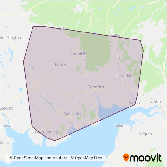 McCall's Coaches coverage area map