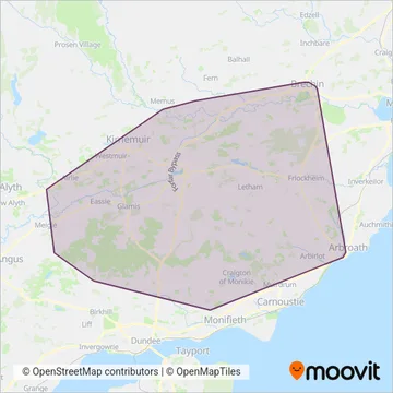 J P Minibus coverage area map