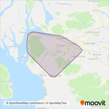 McGill's Bus Service coverage area map