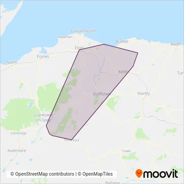 Moray Council coverage area map