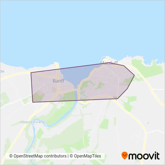 Deveron Coaches coverage area map