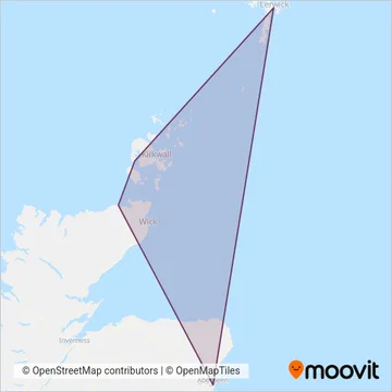 Northlink Ferries coverage area map