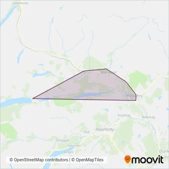 Elizabeth Yule Transport coverage area map