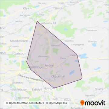 McNairn's Coaches coverage area map