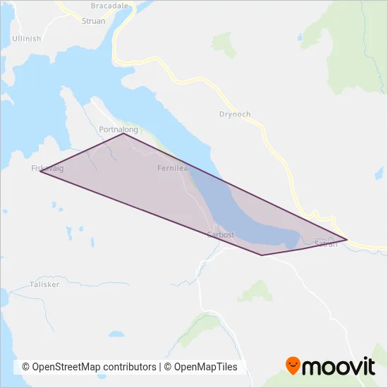 MacDonald’s Coaches coverage area map