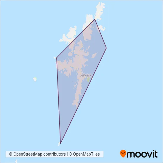 Shetland Ferries coverage area map