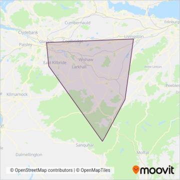 Stuart's Coaches coverage area map