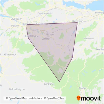 Stuart's Coaches coverage area map