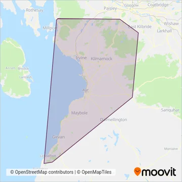 Shuttle Buses coverage area map