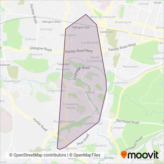 Colchri Coaches coverage area map