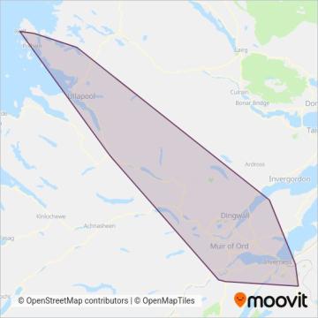 D & E Coaches coverage area map